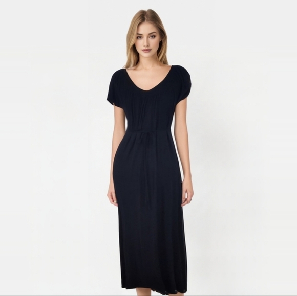 TU Black‎ Short Sleeve Scoop Neck Maxi Dress - Picture 1 of 7